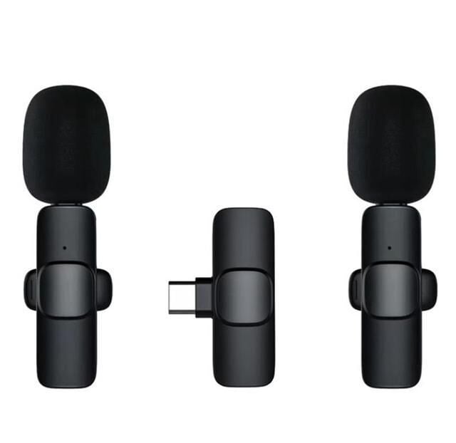 Mini Yaka Mikrofonu Type-C 2 Adet Taşınabilir Mikrofon K9