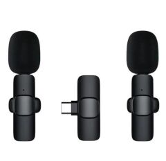 Mini Yaka Mikrofonu Type-C 2 Adet Taşınabilir Mikrofon K9