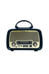 Bluetooth Hoparlör Nostlajik Radyo Speaker NS01 Kahverengi