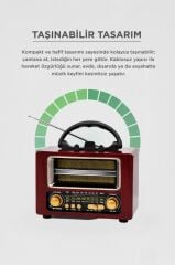 Bluetooth Hoparlör Nostaljik Radyo Speaker NS02 Kahverengi