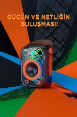 Bluetooth Hoparlör Rgb Işıklı 10W Kablosuz Speaker D77 Siyah