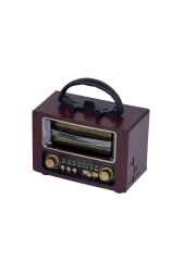 Bluetooth Hoparlör Nostaljik Radyo Speaker NS02 Kahverengi