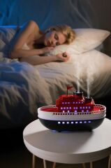 Hava Nemlendiricisi Led Işıklı Aroma Difüzör Boat Tasarım Ultrasonik 300 ML H18 Kırmızı