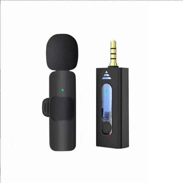 K35 Kablosuz Yaka Mikrofonu Aux Girişli Mini Taşınabilir Mikrofon