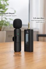Mini Yaka Mikrofonu Aux Girişli Taşınabilir Mikrofon K35