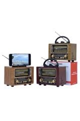 Bluetooth Hoparlör Nostaljik Radyo Speaker NS02 Altın