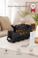Hava Nemlendiricisi Led Işıklı Aroma Difüzör Tank Tasarım Ultrasonik 300 ML H20 Siyah