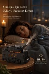 Hava Nemlendiricisi Led Işıklı Aroma Difüzör Tank Tasarım Ultrasonik 300 ML H20 Siyah
