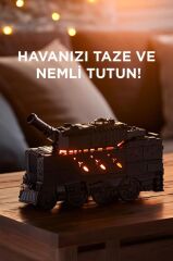 Hava Nemlendiricisi Led Işıklı Aroma Difüzör Tank Tasarım Ultrasonik 300 ML H20 Siyah