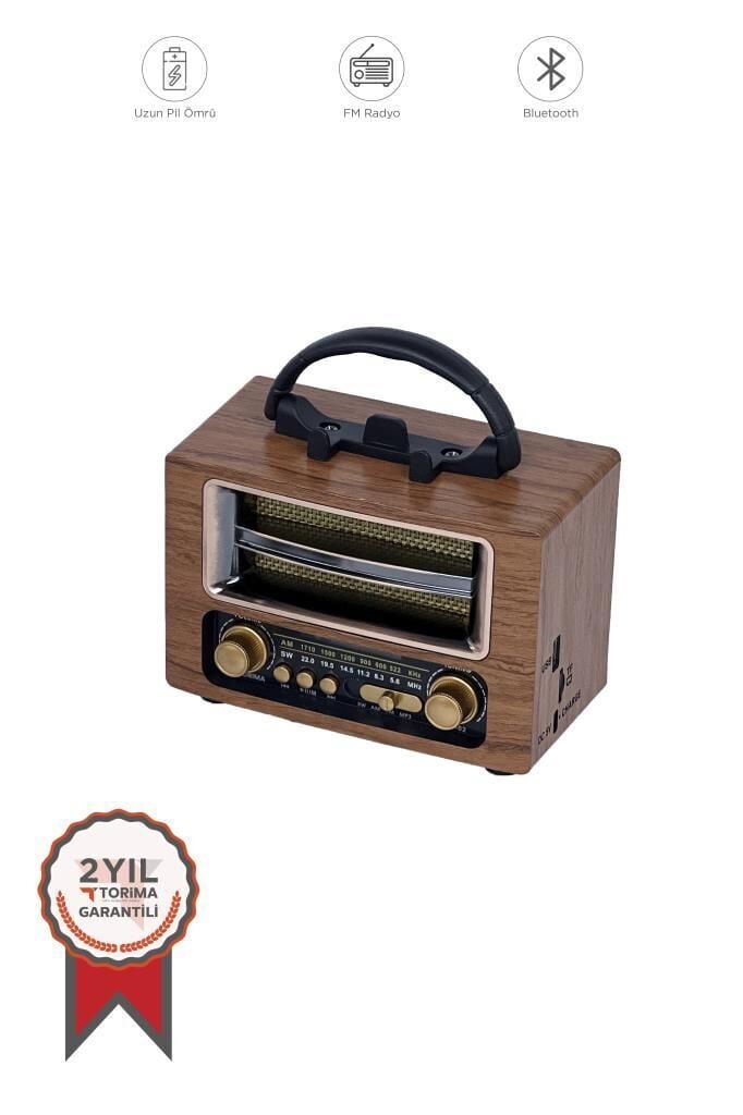 Torima Ns-02 Wooden Nostajik Radyo Bluetooth Hoparlör
