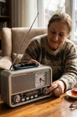 Bluetooth Hoparlör Nostaljik Radyo Speaker NS03 Altın