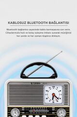 Bluetooth Hoparlör Nostaljik Radyo Speaker NS03 Altın