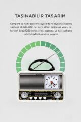 Bluetooth Hoparlör Nostaljik Radyo Speaker NS03 Altın
