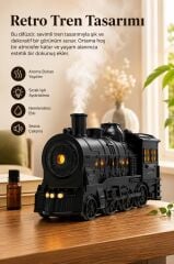 Hava Nemlendiricisi Led Işıklı Aroma Difüzör Tren Tasarım Ultrasonik 300 ML H21 Siyah