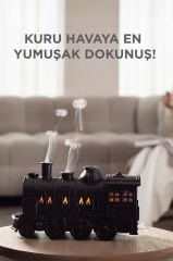 Hava Nemlendiricisi Led Işıklı Aroma Difüzör Tren Tasarım Ultrasonik 300 ML H21 Siyah