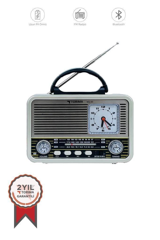 Bluetooth Hoparlör Nostaljik Radyo Speaker NS03 Altın