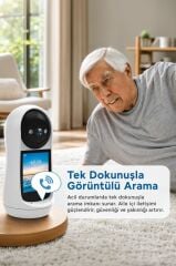 Bebek Kamerası Hareket Algılama Monitörlü Full Hd Smart Ip Güvenlik Kamerası CMR17 Beyaz
