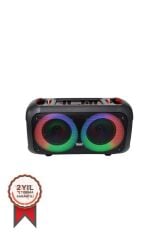 BTS-1709 6.a5 INCH Kablosuz Mikrofonlu Bluetooth Hoparlör Usb-Tf-Fm Radyo Siyah