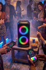 Bluetooth Hoparlör Telefon Tutacaklı Rgb Işıklı Speaker KTS-1296 Siyah