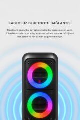 Bluetooth Hoparlör Telefon Tutacaklı Rgb Işıklı Speaker KTS-1296 Siyah