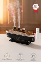 Torima H22 Siyah Gemi Tasarım Ultrasonik Hava Nemlendirici Kumandalı Ledli 250 ml Aroma Difüzör