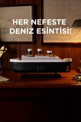 Hava Nemlendiricisi Kumandalı Led Işıklı Aroma Difüzör Gemi Tasarım Ultrasonik 250 ML H22 Siyah