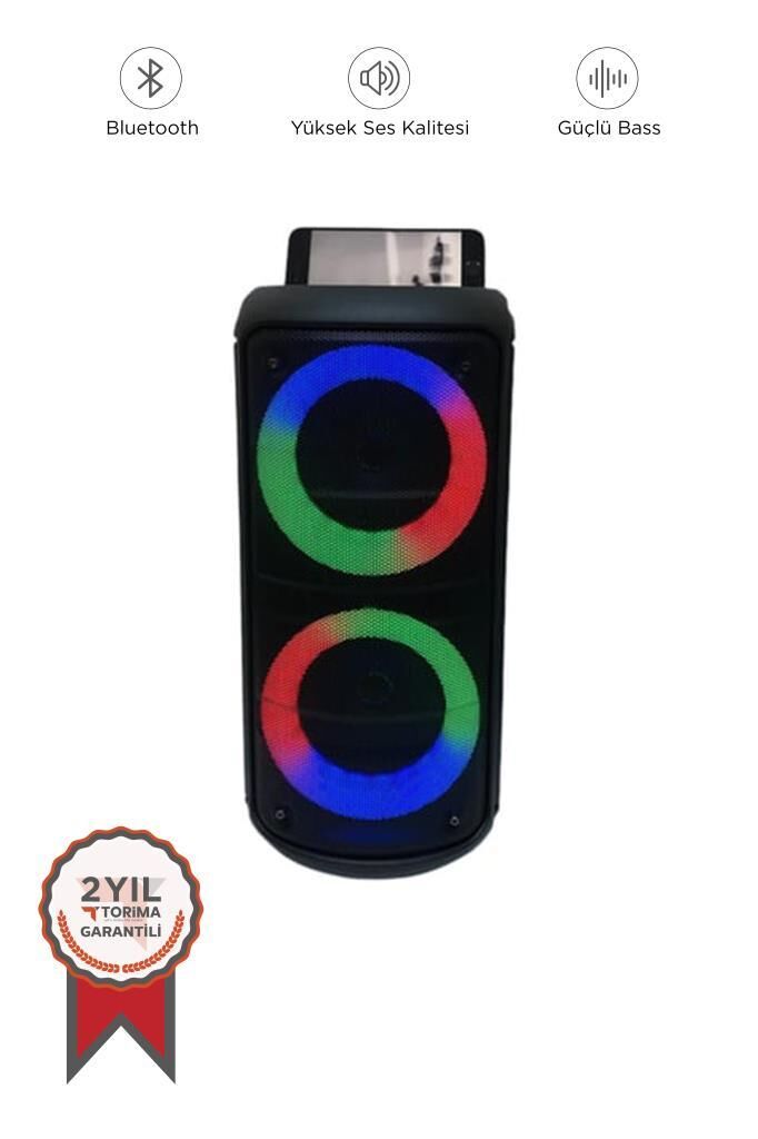 Bluetooth Hoparlör Telefon Tutacaklı Rgb Işıklı Speaker KTS-1296 Siyah