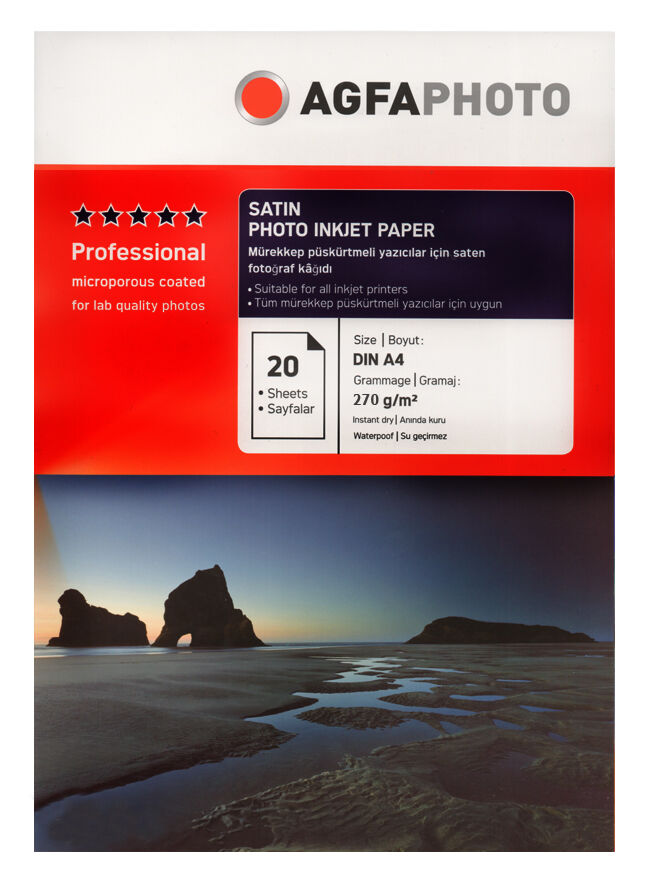 Agfaphoto Fotoğraf Kağıdı 270Gr 20'lik A4 Inkjet Kağıt Mat