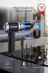 Mini Şarjlı Araç Süpürgesi Çok Fonksiyonlu El Süpürgesi LT132 Siyah