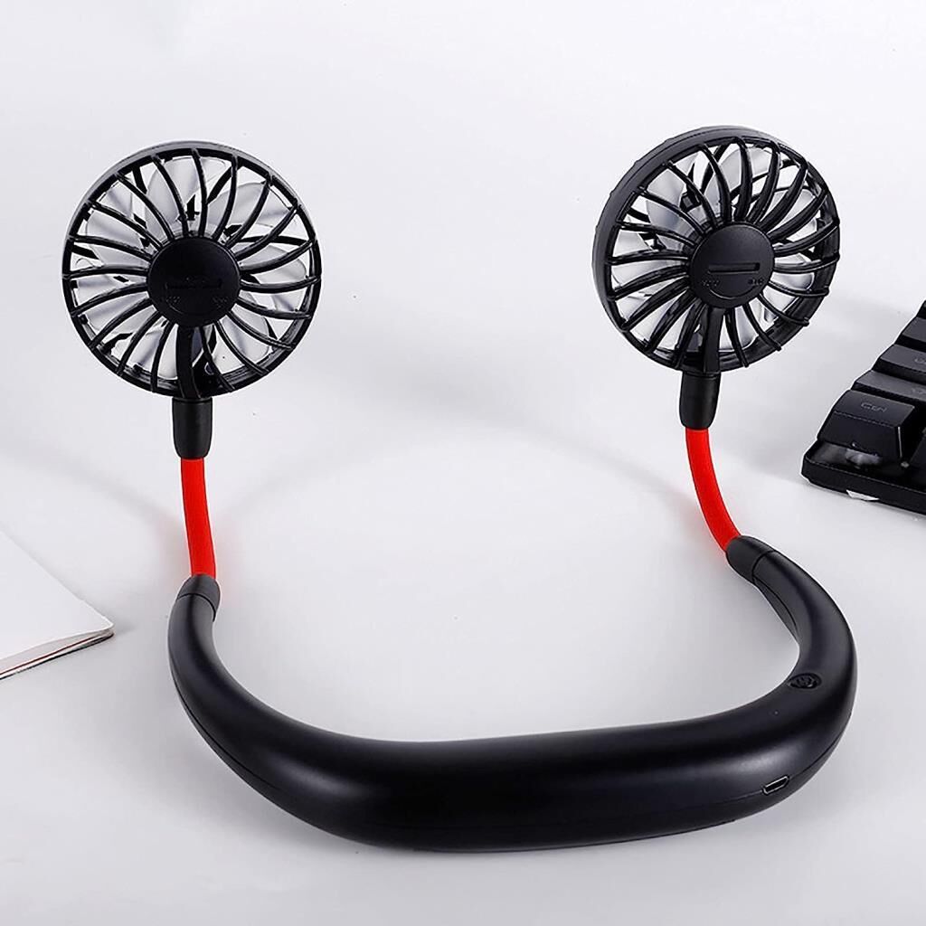 Vantilatör 3 Kademeli Eller Serbest Boyuna Asılabilir Şarjlı Klima Soğutucu Fan F04 Siyah