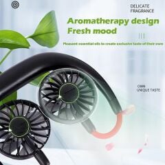 Vantilatör 3 Kademeli Eller Serbest Boyuna Asılabilir Şarjlı Klima Soğutucu Fan F04 Siyah