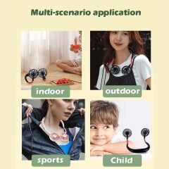 Vantilatör 3 Kademeli Eller Serbest Boyuna Asılabilir Şarjlı Klima Soğutucu Fan F04 Siyah