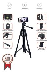 Tripod Profesyonel Kumandalı Su Terazili 1.2M Telefon Tutucu 8830 Siyah
