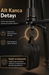Tripod Profesyonel Kumandalı Su Terazili 1.2M Telefon Tutucu 8830 Siyah
