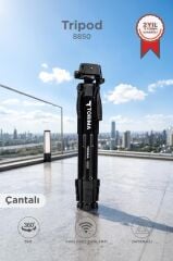 Profesyonel Tripod 1.2m Su Terazili Kamera Tripod 8850 Siyah