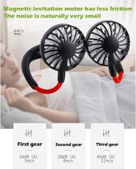 Vantilatör 3 Kademeli Eller Serbest Boyuna Asılabilir Şarjlı Klima Soğutucu Fan F04 Pembe