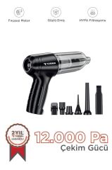 Mini Şarjlı Araç Süpürgesi Çok Fonksiyonlu Üflemeli El Süpürgesi LT107C Siyah