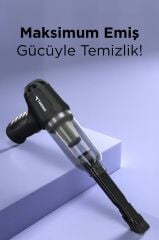 Mini Şarjlı Araç Süpürgesi Çok Fonksiyonlu Üflemeli El Süpürgesi LT107C Siyah
