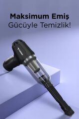 Mini Şarjlı Araç Süpürgesi Çok Fonksiyonlu Üflemeli El Süpürgesi LT107C Siyah
