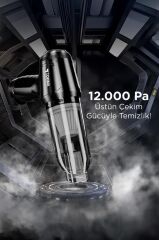 Mini Şarjlı Araç Süpürgesi Çok Fonksiyonlu Üflemeli El Süpürgesi LT107C Siyah