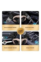 Mini Şarjlı Araç Süpürgesi Çok Fonksiyonlu Üflemeli El Süpürgesi LT107C Siyah