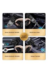 Mini Şarjlı Araç Süpürgesi Çok Fonksiyonlu Üflemeli El Süpürgesi LT107C Siyah