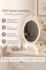 Dekoratif Kristal Elmas Led Işıklı Masa Aynası LW11
