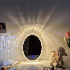 Dekoratif Kristal Elmas Led Işıklı Masa Aynası LW11