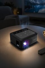 Neopix Projeksiyon Cihazı Taşınabilir Ev Sineması Wifi Bluetooth Lcd Led Projektör Neopix 110 Siyah