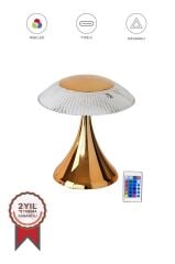 LW-31 Gold Abajur Karistal Elmas Masa Lambası Romantik Akrilik Led Gece Lambası