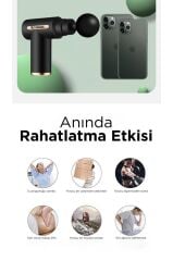 Torima BX-720 Siyah Darbeli Titreşimli Şarjlı Sporcu Masaj Tabancası Masaj Aleti Kas Egzersiz Aleti