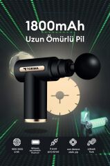 Masaj Tabancası Sporcu Masaj Aleti Titreşimli Şarjlı Kas Egzersiz Aleti BX720 Siyah