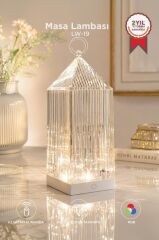 Kristal Elmas 16 Renkli Masa Lambası Led Işıklı Kumandalı Akrilik Gece Lambası LW19