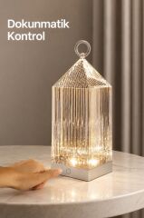 Kristal Elmas 16 Renkli Masa Lambası Led Işıklı Kumandalı Akrilik Gece Lambası LW19